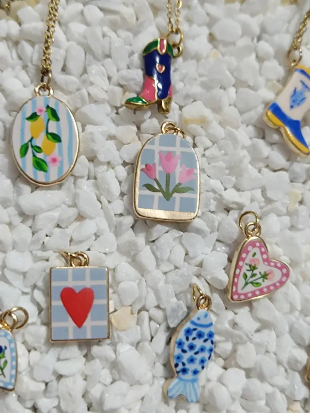 Colgante Cerámica y Acero Inoxidable