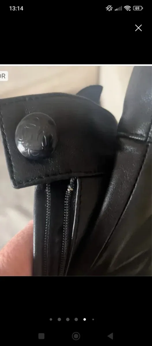 Pantalón de cuero Loewe negro