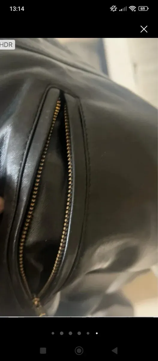 Pantalón de cuero Loewe negro