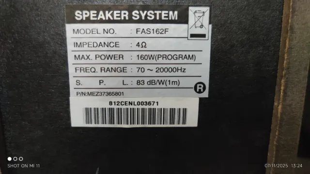 Altavoces LG 3 vías Negro