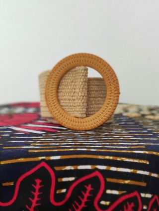 Cinturón de paja/cinto de palha elástico novo