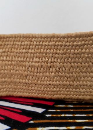 Cinturón de paja/cinto de palha elástico novo