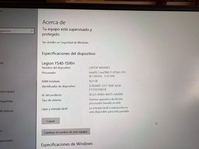 Ordenador portátil Lenovo Legion