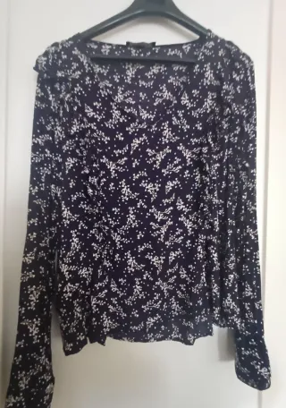 Camisa Mango Talla L Estampado Floral