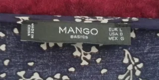 Camisa Mango Talla L Estampado Floral