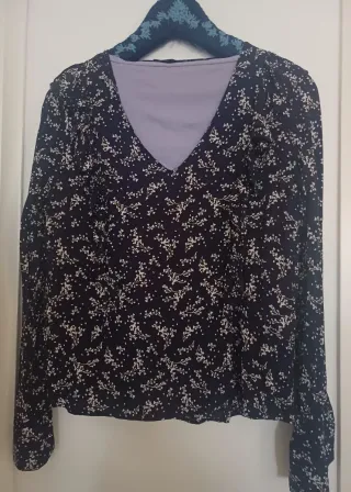 Camisa Mango Talla L Estampado Floral