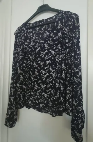 Camisa Mango Talla L Estampado Floral