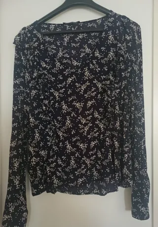 Camisa Mango Talla L Estampado Floral