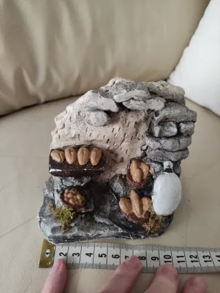 Accessorio presepe ambientazione con pane e farina