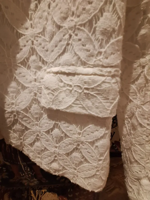 Blazer de encaje blanco