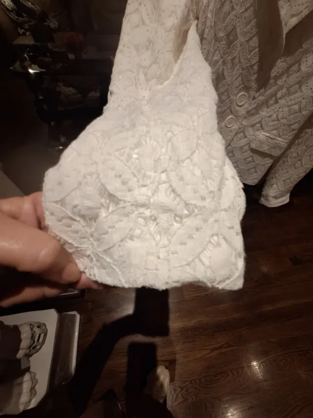 Blazer de encaje blanco