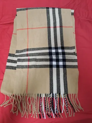 Bufanda Burberry Beige Cuadros