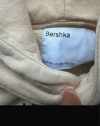 Sudadera beige con estampado XS