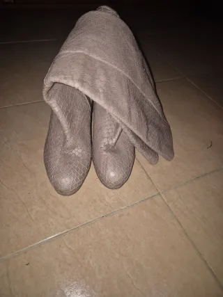 Botas Vero Cuoio Talla 39 Beige Piel Serpiente