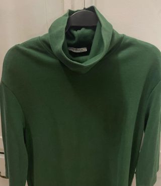 Abito Zara donna collo alto verde taglia S
