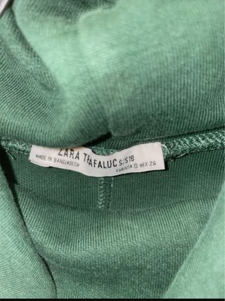 Abito Zara donna collo alto verde taglia S