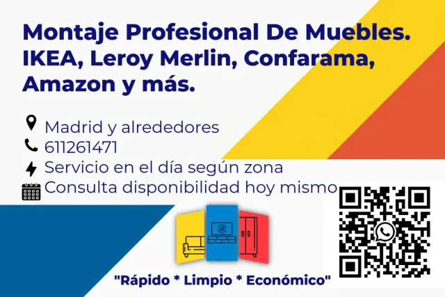 Montaje de muebles y desmontaje económicos.