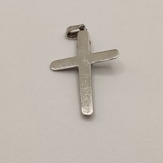 Colgante Cruz de oro Blanco de 18k, 2.86 g.