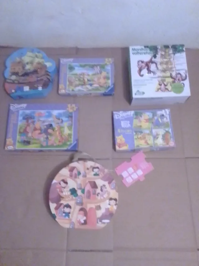 Lote 5 Puzzles Infantiles Disney