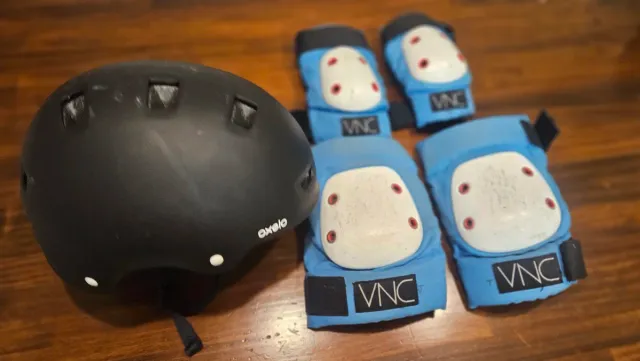 Casco Oxelo + Protecciones Skate