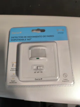 Detector Movimiento Pared Empotrable 160° Garza