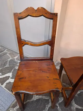 Set 5 sedie in legno vintage