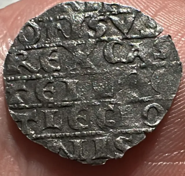 Moneda Alfonso X Dinero 6 líneas