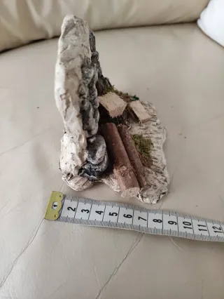 Accessorio presepe ambientazione legna e ascia