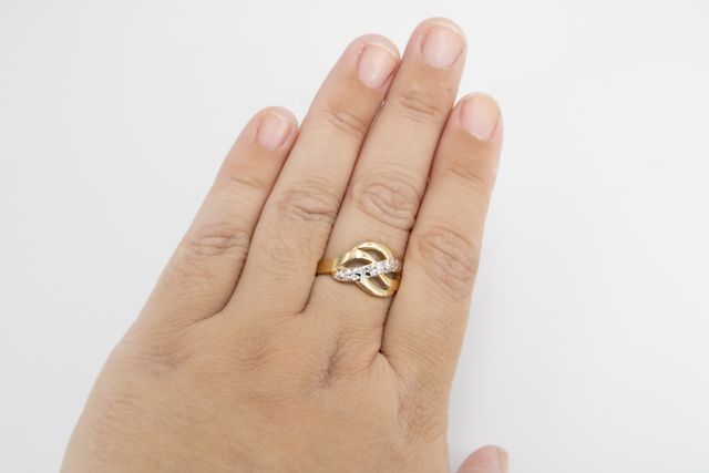 P21880SNJA Anillo oro combinado 14K
