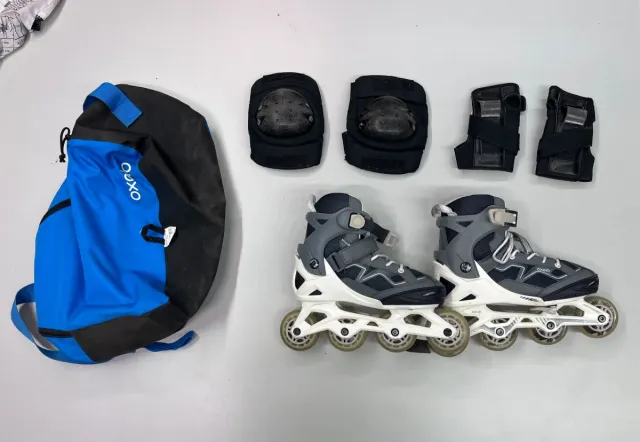 Patines en línea y protecciones