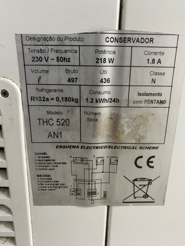 Congelador horizontal grande blanco