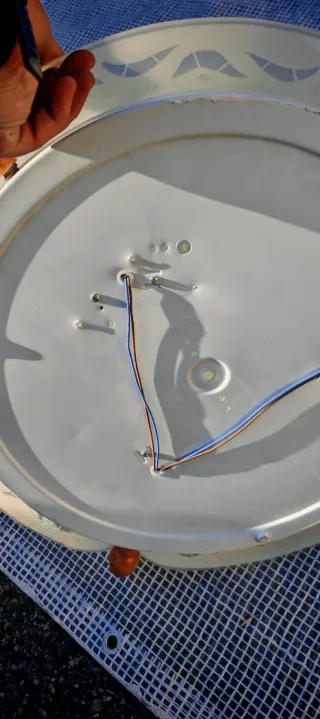 Lampadario metallo e plastica