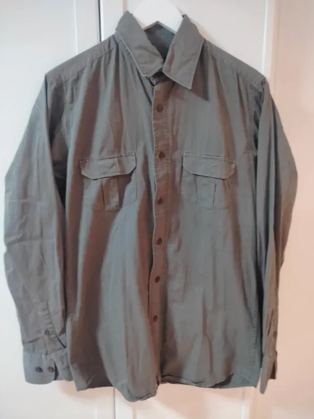 Camisa verde militar Texbasic chico