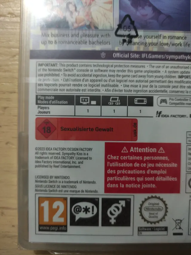 Juego Nintendo Switch Sympathy Kiss