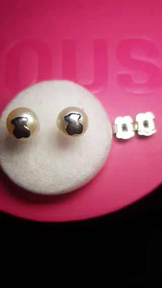 Pendientes Tous Perla Plata