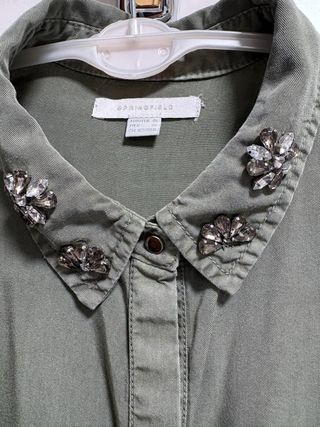 Camisa Springfield verde militar