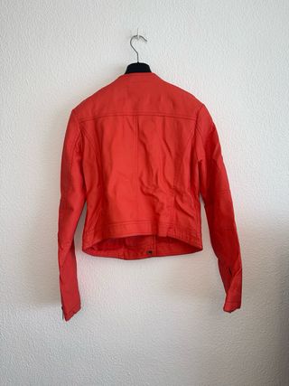 Chaqueta Coral/Naranja Cuero