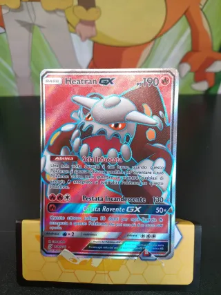 Carta Pokémon Heatran GX full art 216/236 Ex/NM