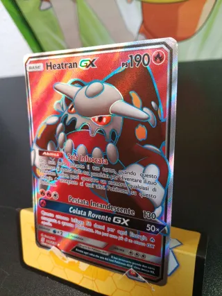 Carta Pokémon Heatran GX full art 216/236 Ex/NM