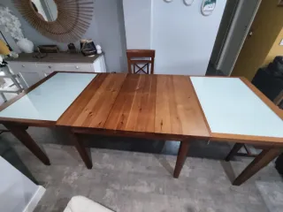 Mesa Comedor Extensible + 4 Sillas Madera