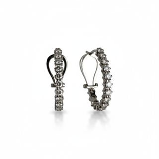 Pendientes Oro Blanco Diamantes 0.05ct
