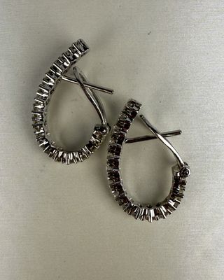 Pendientes Oro Blanco Diamantes 0.05ct