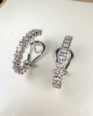 Pendientes Oro Blanco Diamantes 0.05ct