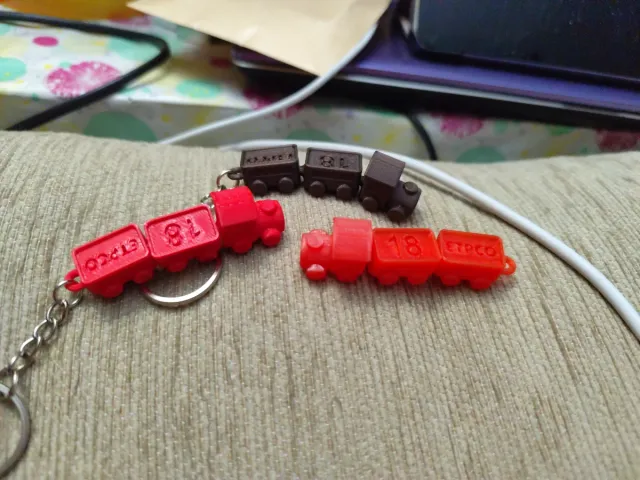 Llavero tren personalizable