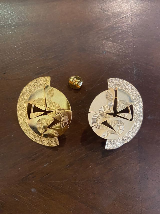 Pendientes chapados oro 18k Nuevos