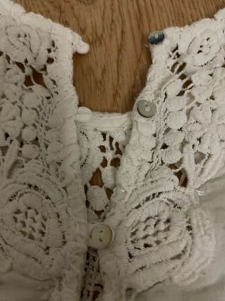 Blusa Zara Trafaluc Encaje Blanca