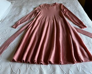 Vestido punto color salmón talla S