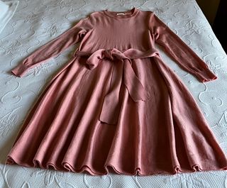 Vestido punto color salmón talla S