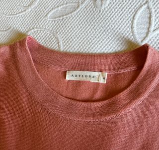 Vestido punto color salmón talla S