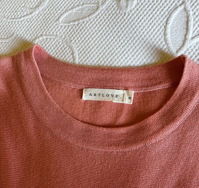 Vestido punto color salmón talla S